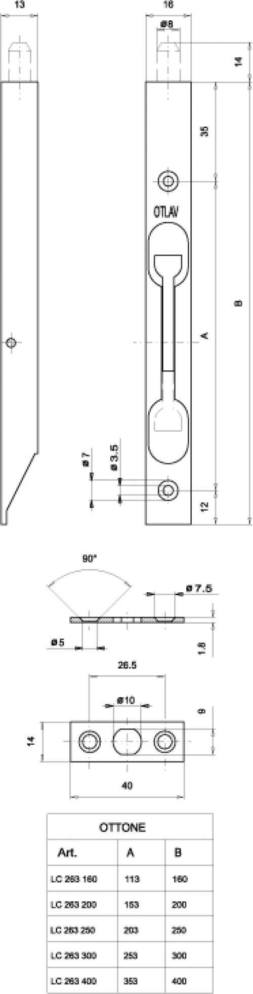 Zástrč 160 mm